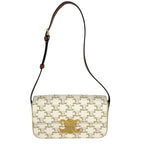 Celine Shoulder Bag Claude Triomphe White Gold