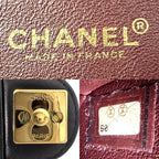 Chanel Shoulder Bag Quilted CC Logo Push Lock Crossbody Lambskin Black Gold — view 5