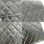 Chanel Shoulder Bag Quilted CC Logo Push Lock Crossbody Lambskin Black Gold — view 6
