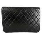 Chanel Shoulder Bag Quilted CC Logo Push Lock Crossbody Lambskin Black Gold — view 2