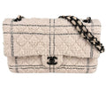 Chanel Shoulder Bag Quilted 25 CC Logo Crossbody Tweed Leather Pink Beige Black