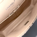 Chanel Shoulder Bag Quilted 25 CC Logo Crossbody Tweed Leather Pink Beige Black — view 4