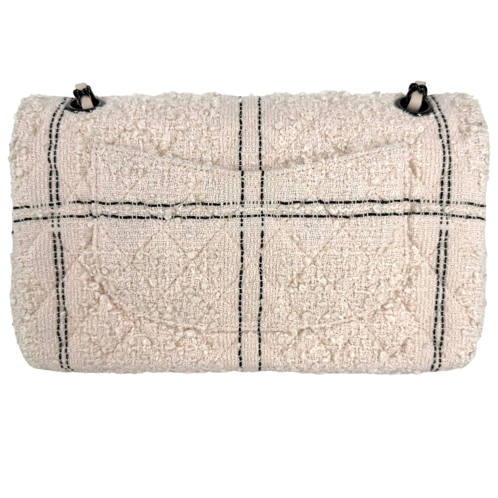Chanel Shoulder Bag Quilted 25 CC Logo Crossbody Tweed Leather Pink Beige Black — view 2