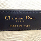 Dior 2-Way Oblique Saddle Bag Crossbody Canvas Leather Navy Beige Gold — view 5