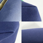 Hermes Handbag Brid-a-brac PM Pouch Cotton Navy Green Silver — view 6
