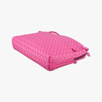 Bottega Veneta Nodini Intrecciato Rose Red Lambskin — view 6