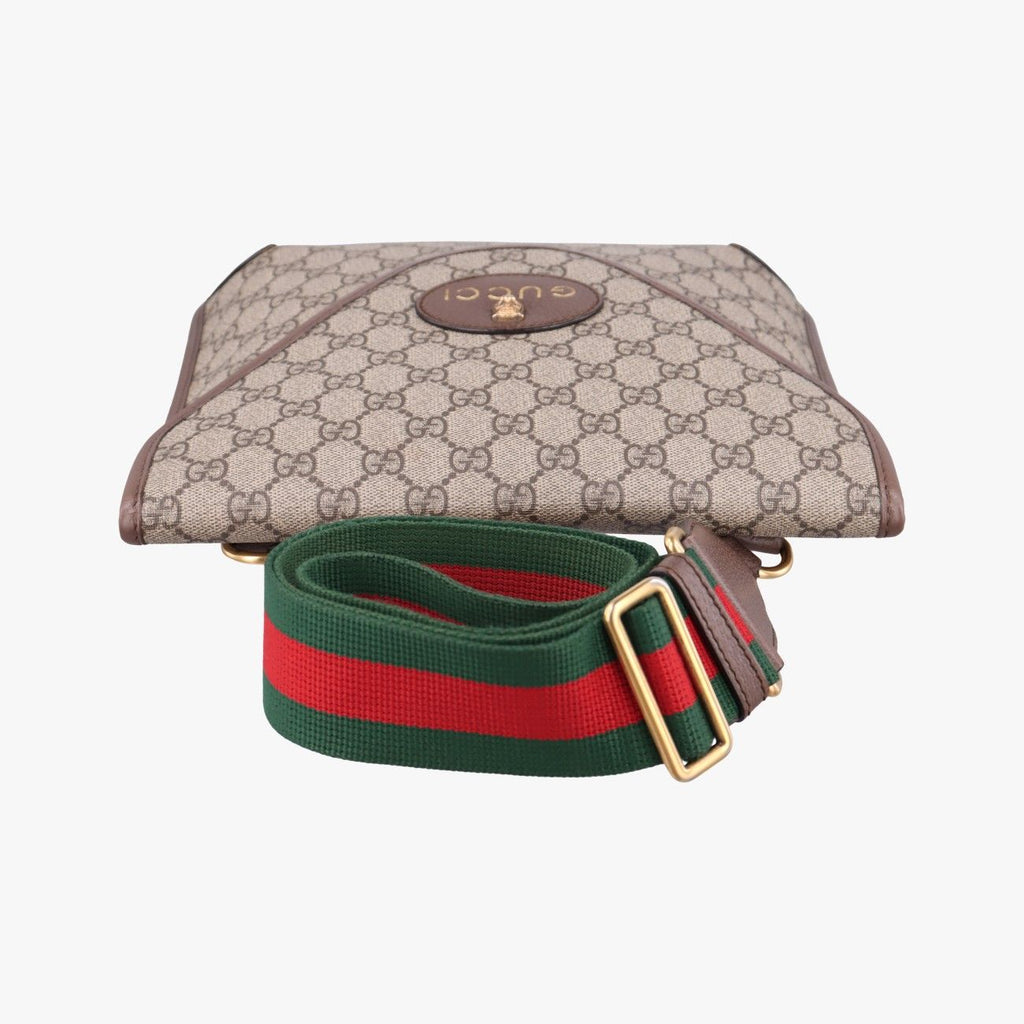 Gucci Neo Vintage GG Medium Messenger Beige Red Green Leather — view 8
