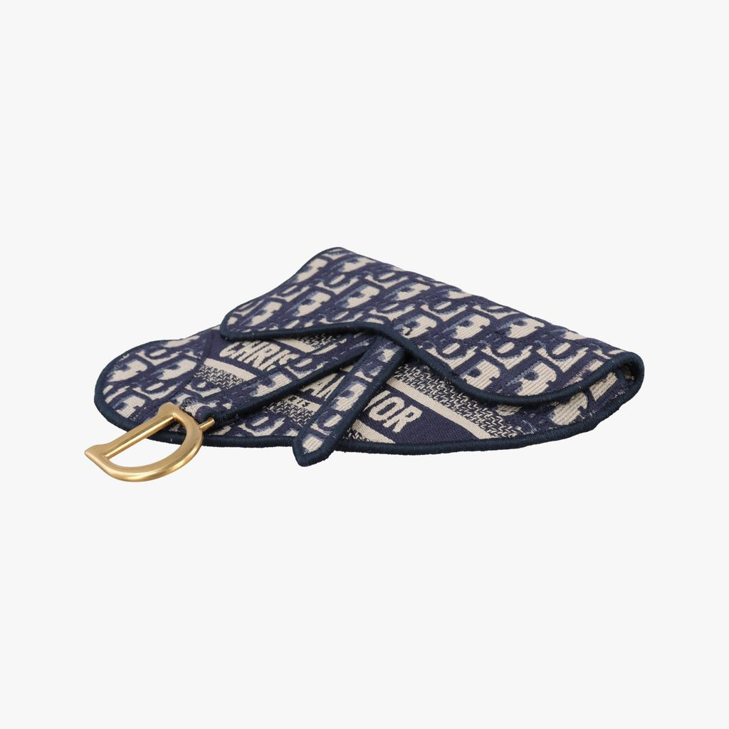 Dior Saddle Gray Navy Jacquard Shoulder Bag — view 4