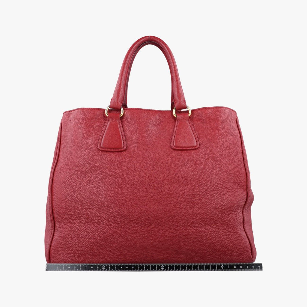 Prada Vitello Daino Top Handle Red Leather 25 — view 2