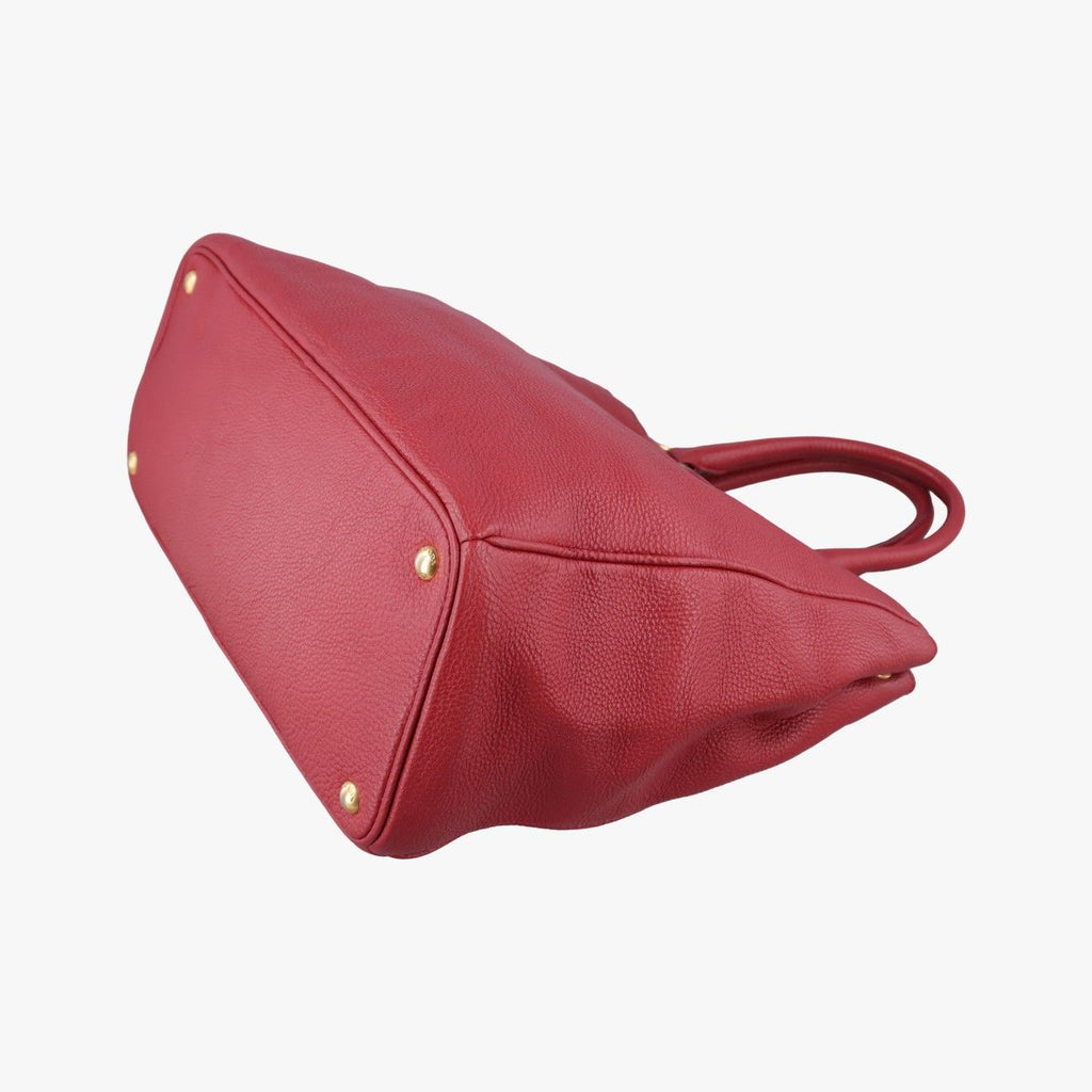 Prada Vitello Daino Top Handle Red Leather 25 — view 6