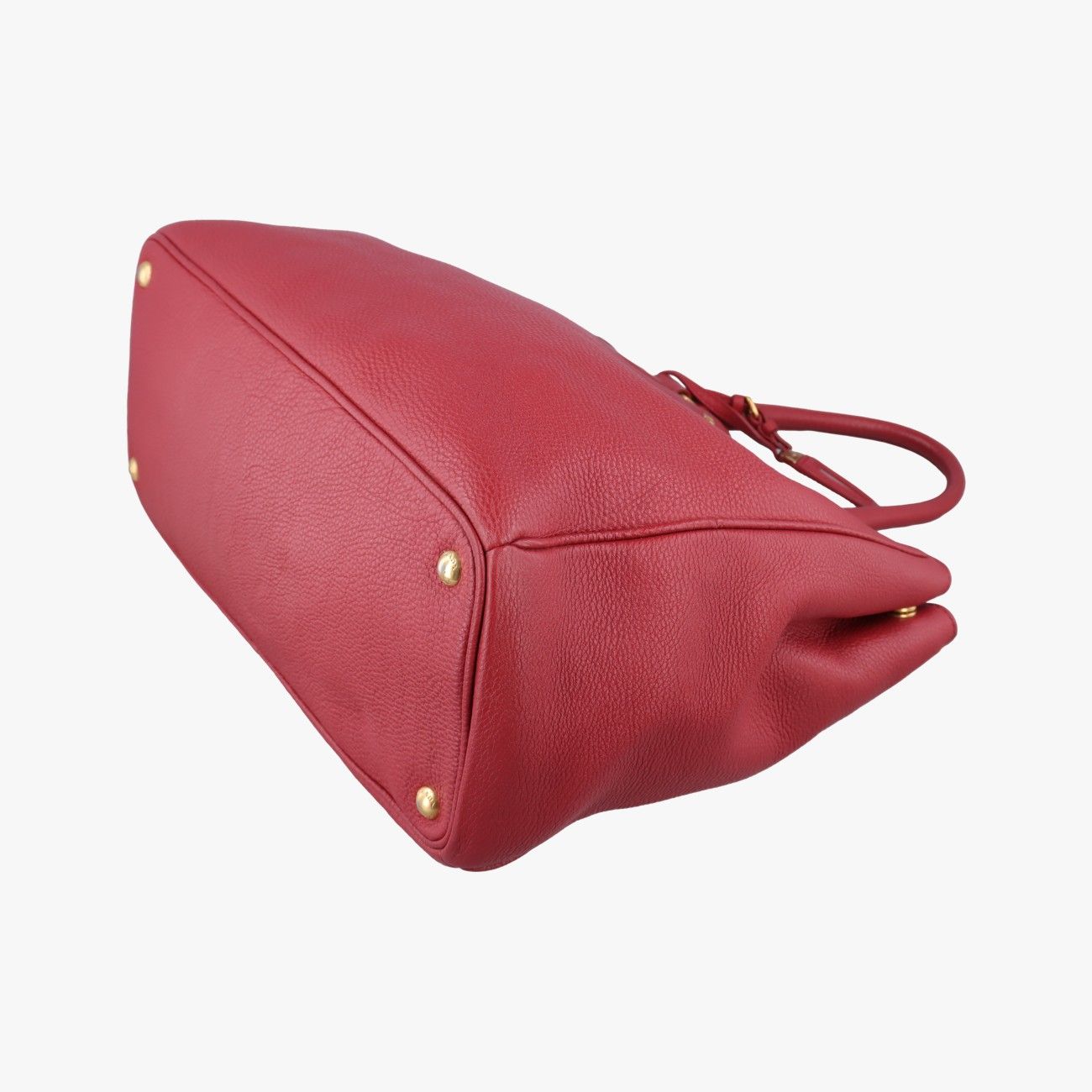 Prada Vitello Daino Top Handle Red Leather 25 — view 4