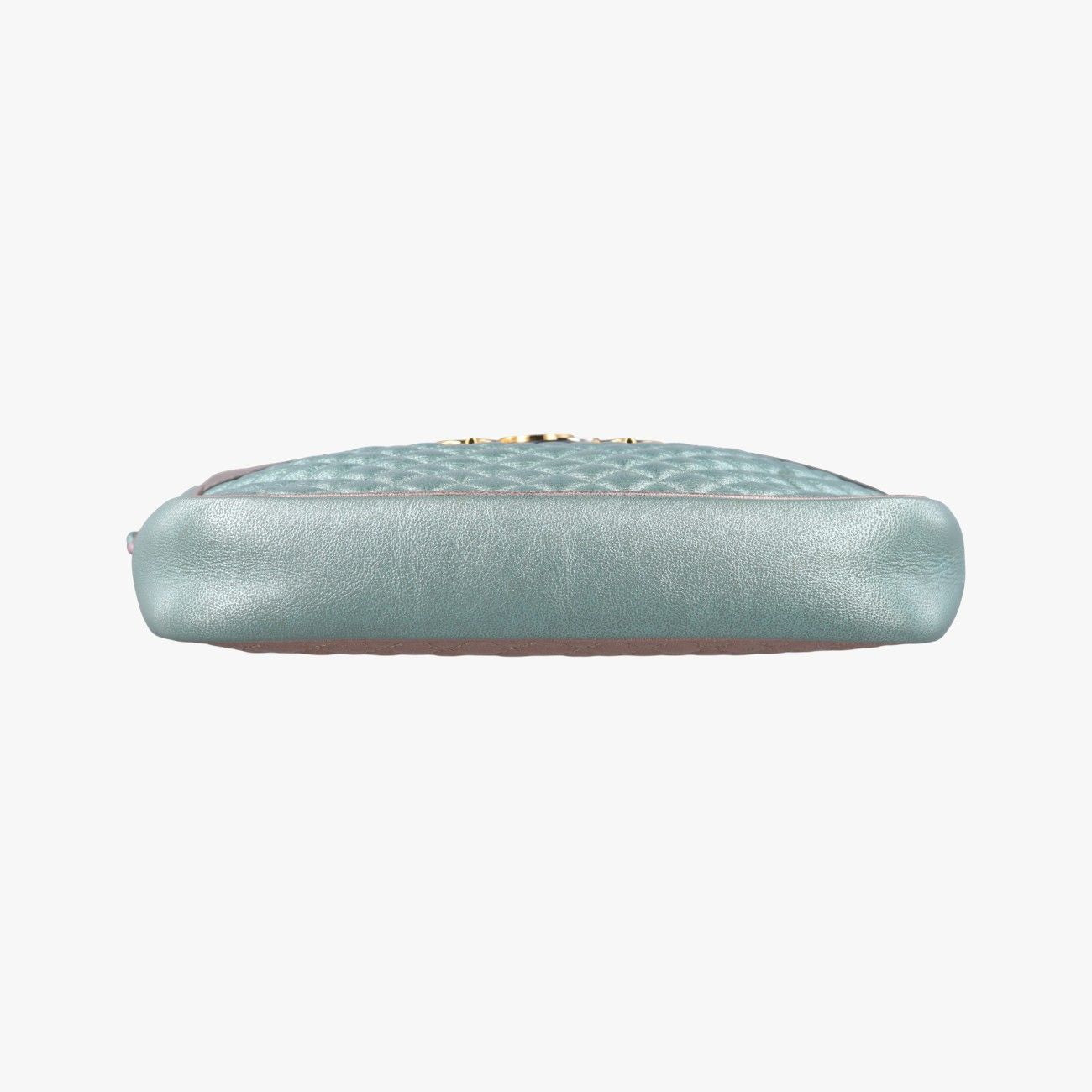 Gucci Trapuntata Camera Laminate Pink Green Multi Leather — view 3