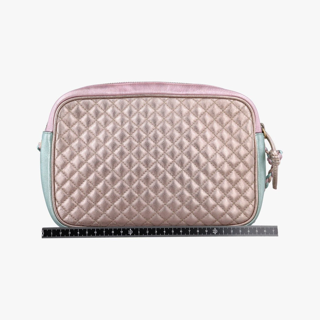 Gucci Trapuntata Camera Laminate Pink Green Multi Leather — view 2