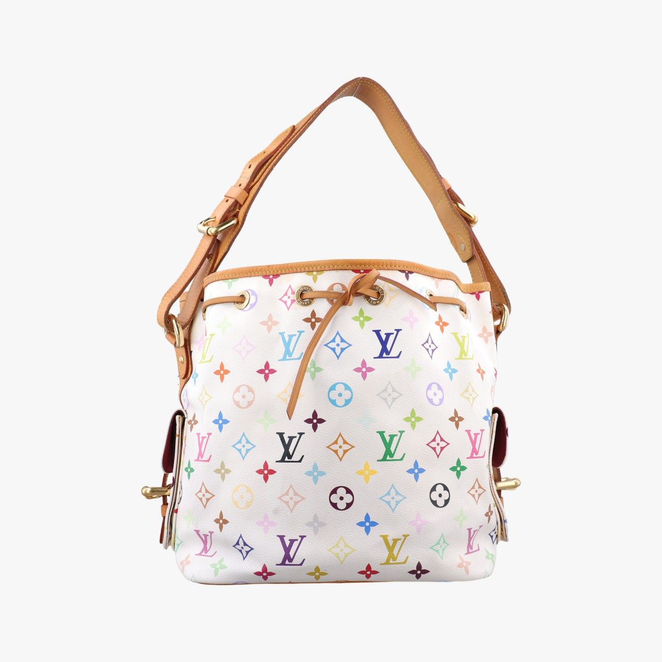 Louis Vuitton Petit Noe Blanc Monogram Multicolor Bucket Bag