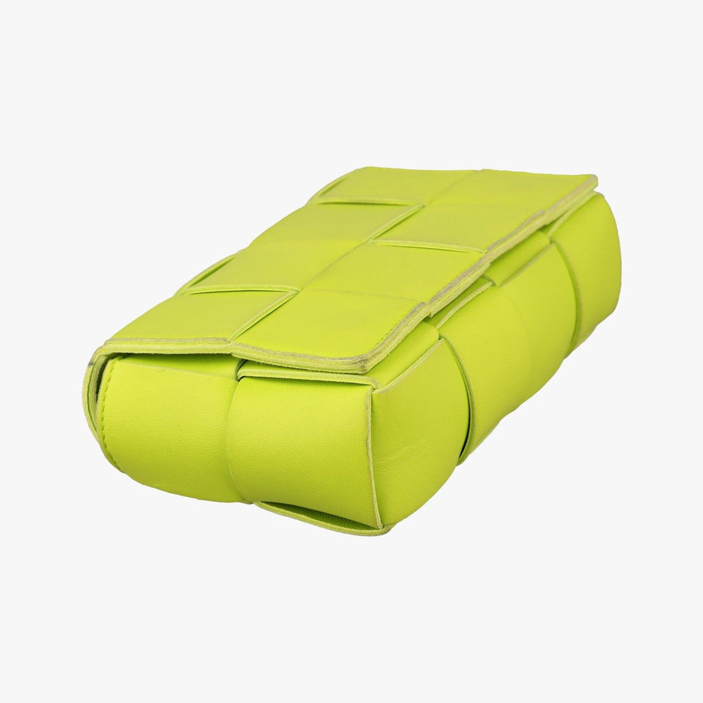 Bottega Veneta Cassette Green Lambskin Shoulder Bag — view 5