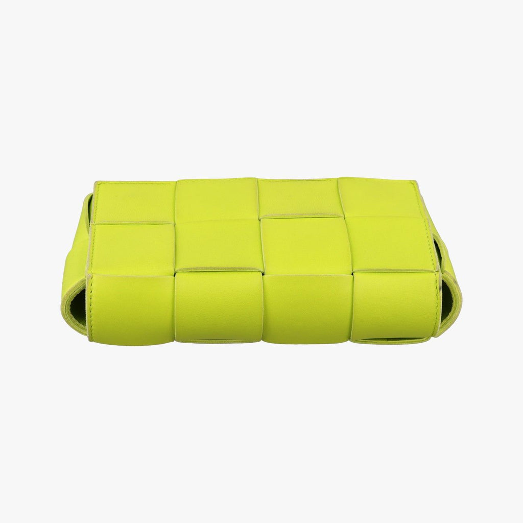 Bottega Veneta Cassette Green Lambskin Shoulder Bag — view 8