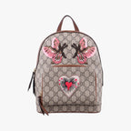 Gucci GG Supreme Tian Beige Multicolor Leather Backpack