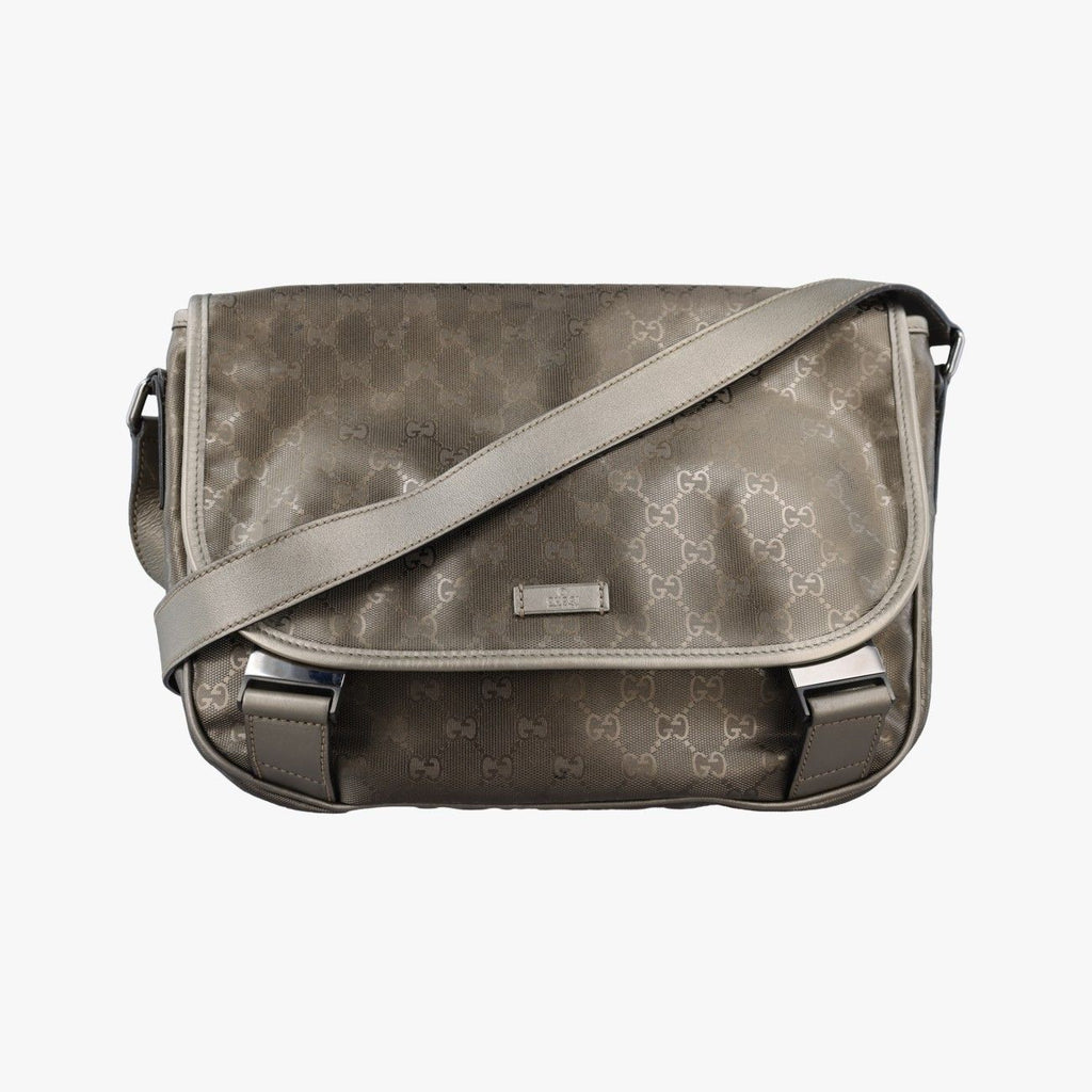 Gucci GG Plus Messenger Gold Leather