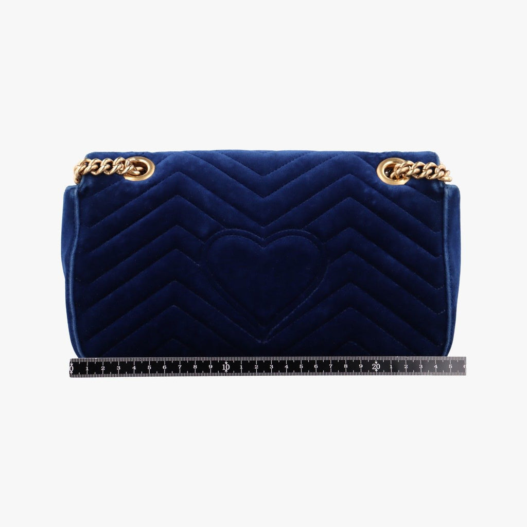 Gucci GG Marmont Navy Multicolor Velour — view 2