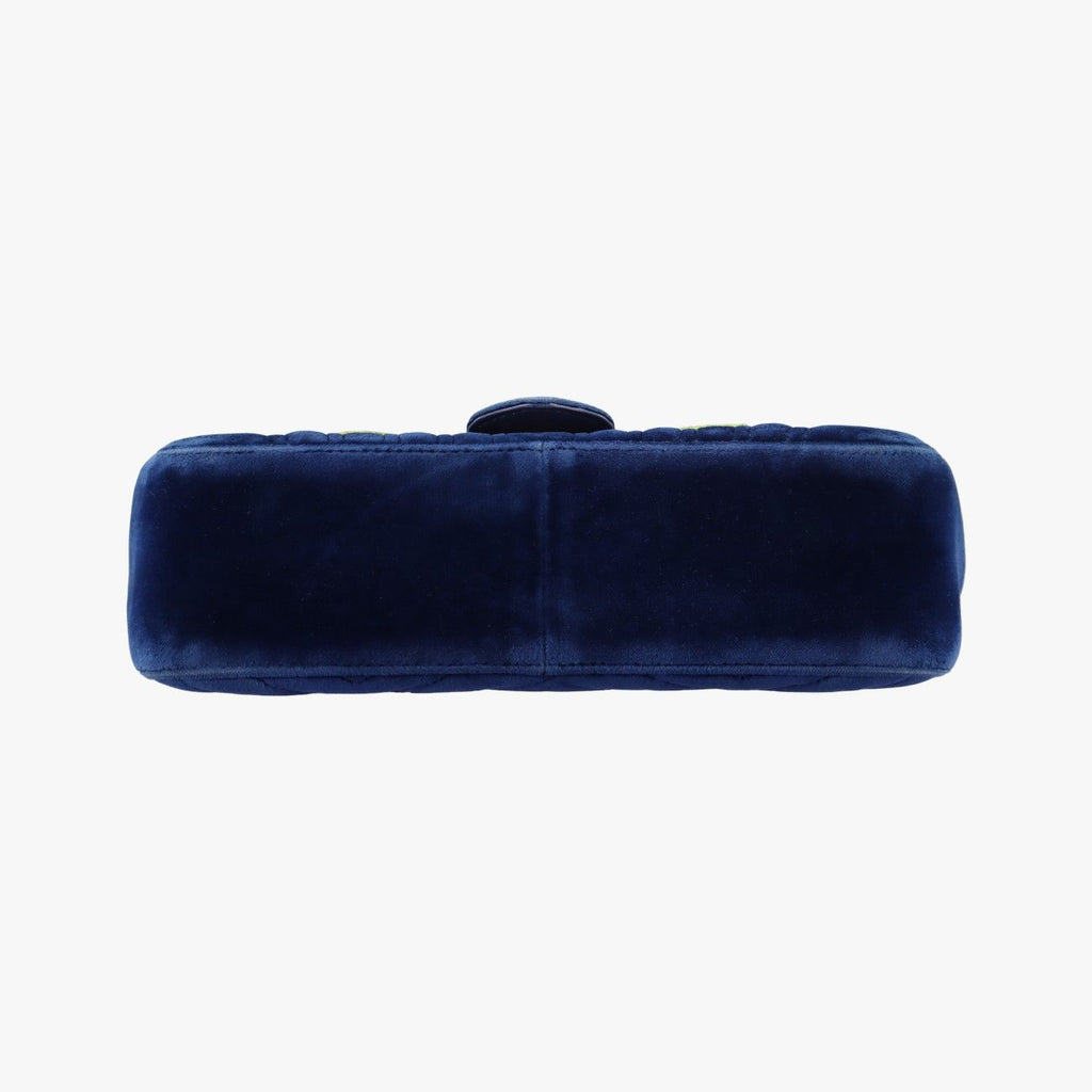 Gucci GG Marmont Navy Multicolor Velour — view 3