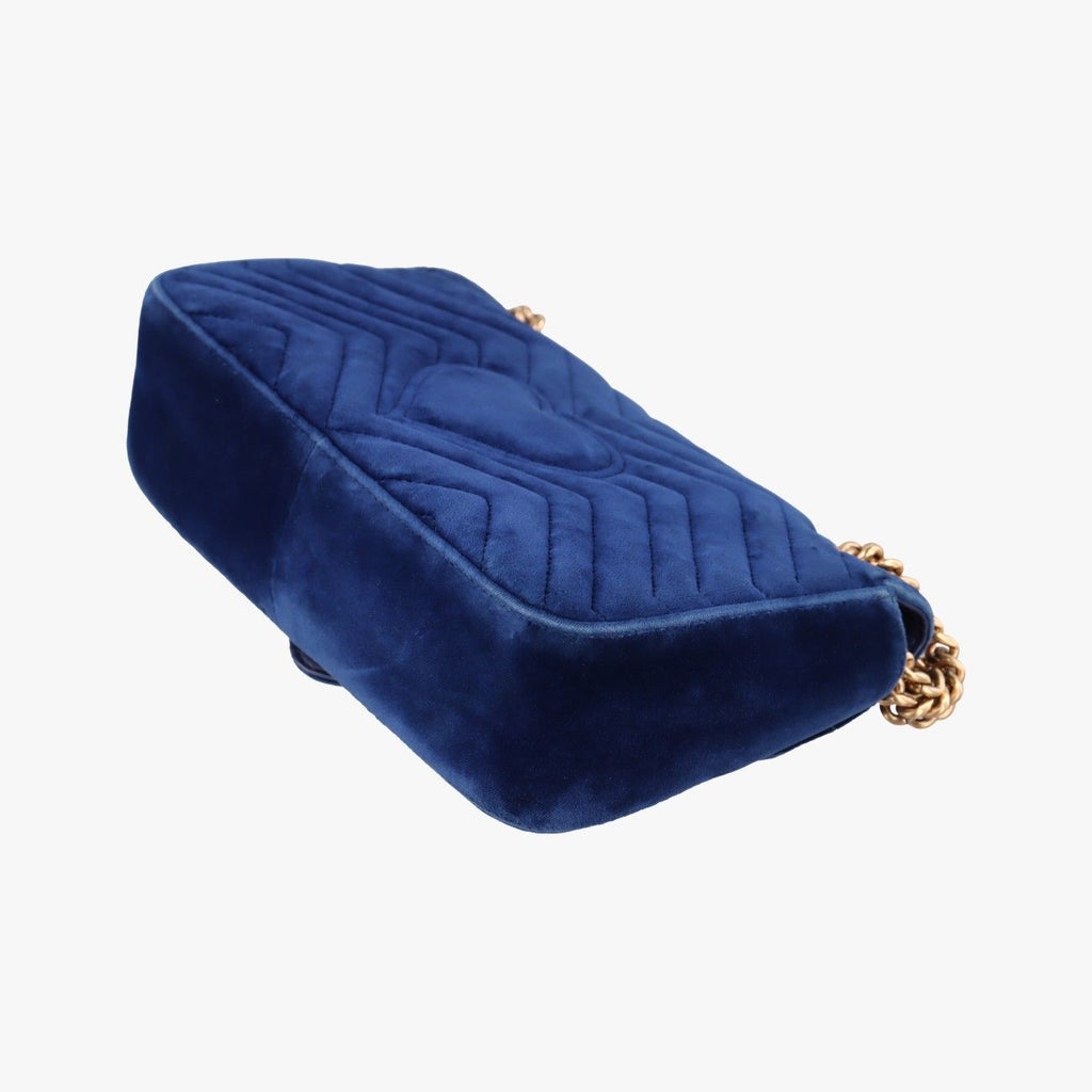 Gucci GG Marmont Navy Multicolor Velour — view 6