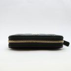Chanel Classic Zip Coin Purse Black Gold Caviar Leather — view 4