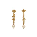 Louis Vuitton Blooming Earrings Pearl Metal Faux Gold