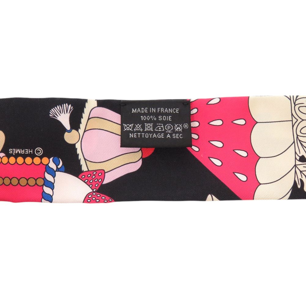 Hermes Twilly Charm Patty Three Francaise Silk Multicolor Scarf — view 4