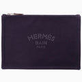Hermes Flat Pouch PM Cotton Canvas Purple