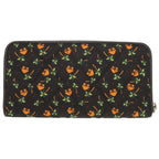 Prada Palm Tree House Nylon Saffiano Leather Black Multicolor Zip Around Wallet — view 3