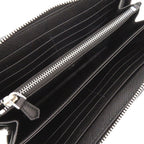 Prada Palm Tree House Nylon Saffiano Leather Black Multicolor Zip Around Wallet — view 5