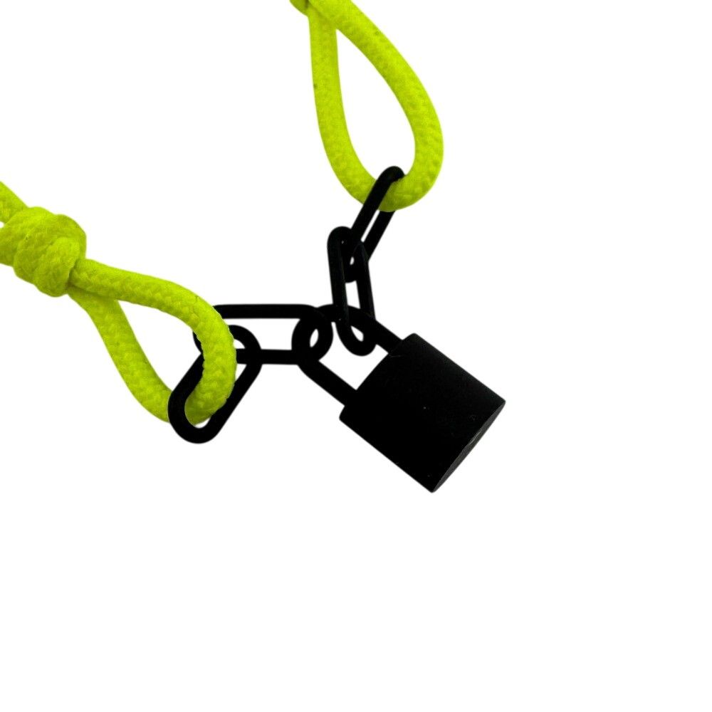 Louis Vuitton Bracelet Silver Lockit Virgil Abloh Jaune Polyester Yellow — view 4