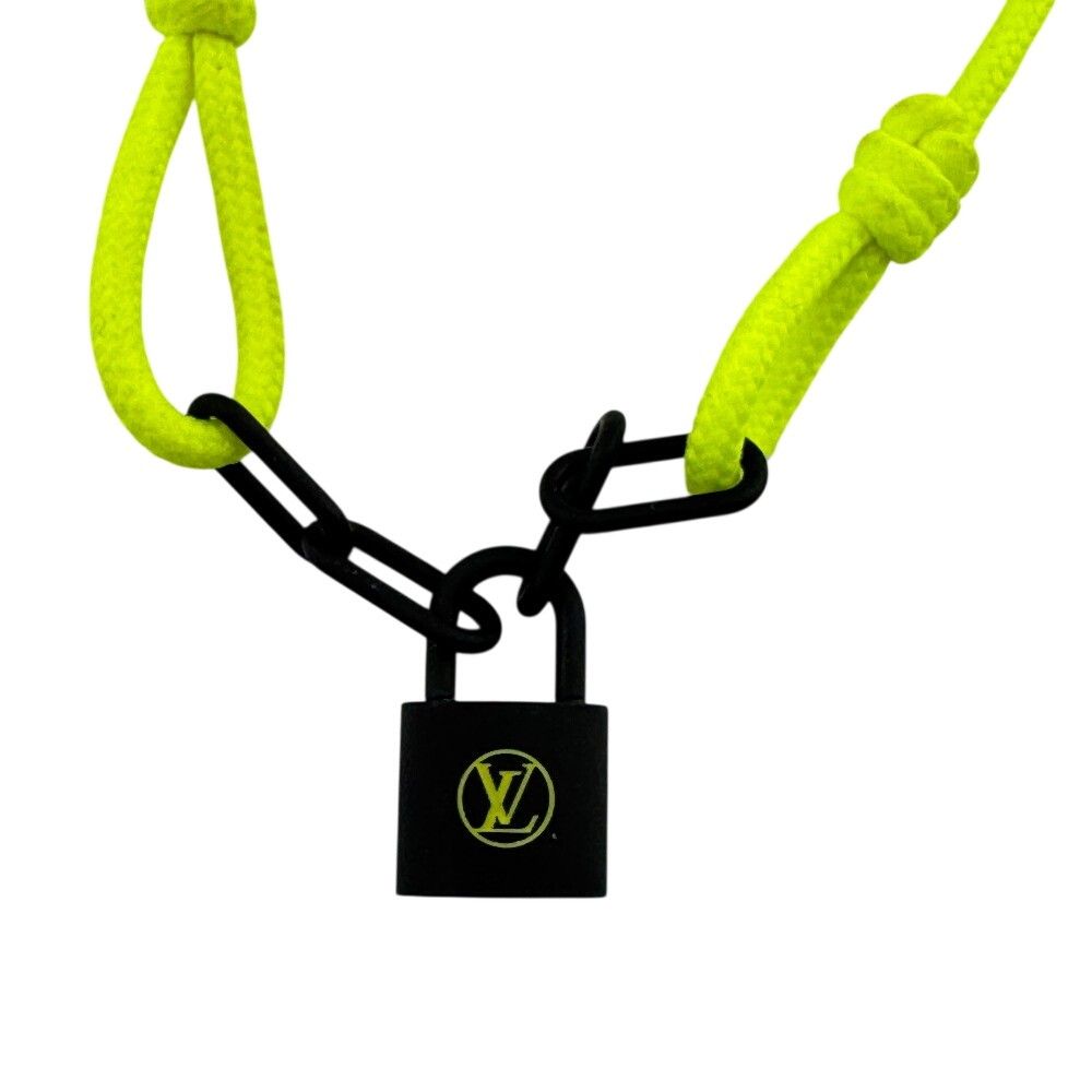Louis Vuitton Bracelet Silver Lockit Virgil Abloh Jaune Polyester Yellow