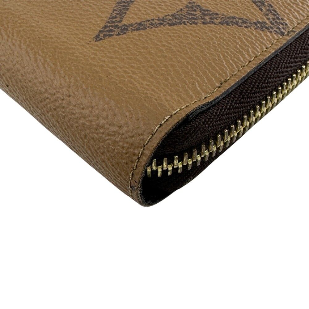 Louis Vuitton Zippy Wallet Giant Monogram Reverse Leather Brown — view 3