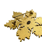 Chanel CC Logo Snowflake Brooch Gold — view 5