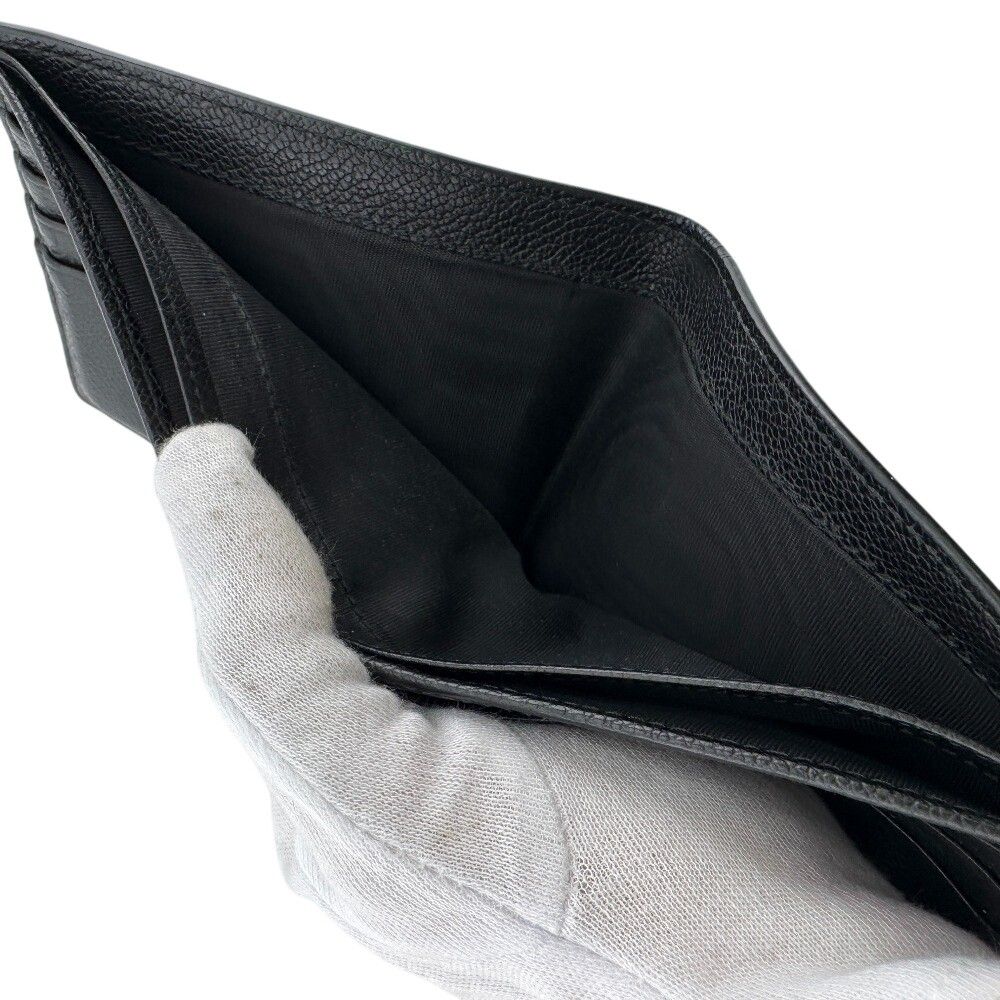 Prada Saffiano Leather Bifold Wallet Black — view 8