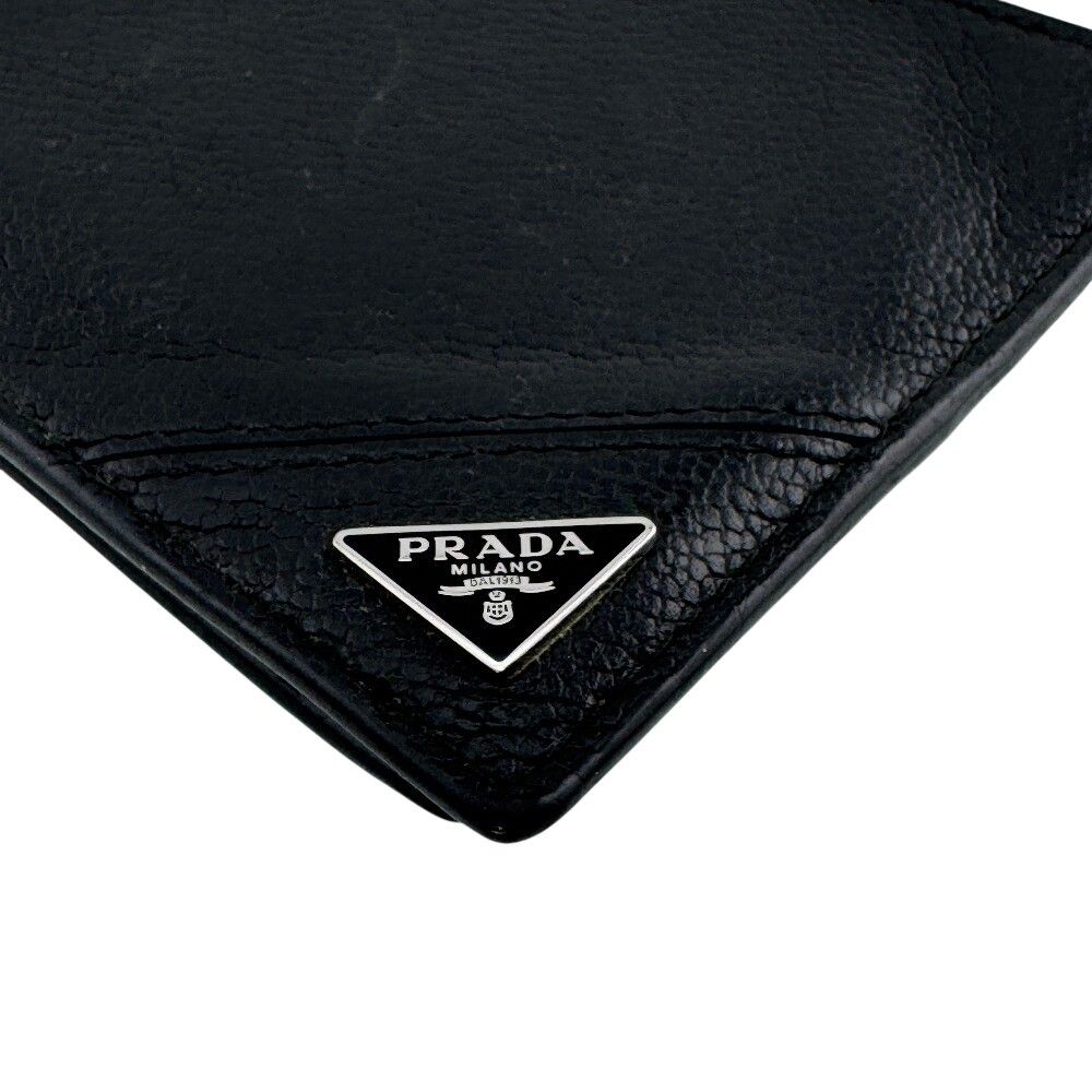 Prada Saffiano Leather Bifold Wallet Black — view 2