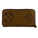 Louis Vuitton Zippy Wallet Giant Monogram Reverse Leather Brown