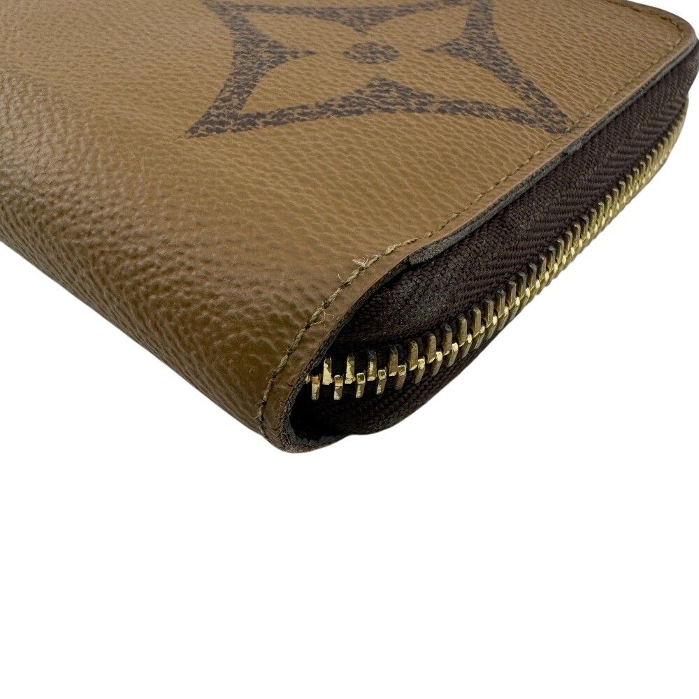 Louis Vuitton Zippy Wallet Giant Monogram Reverse Leather Brown — view 3