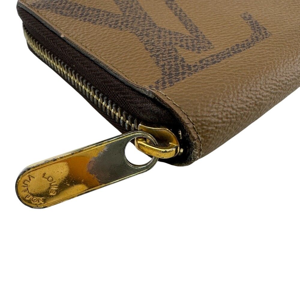 Louis Vuitton Zippy Wallet Giant Monogram Reverse Leather Brown — view 2