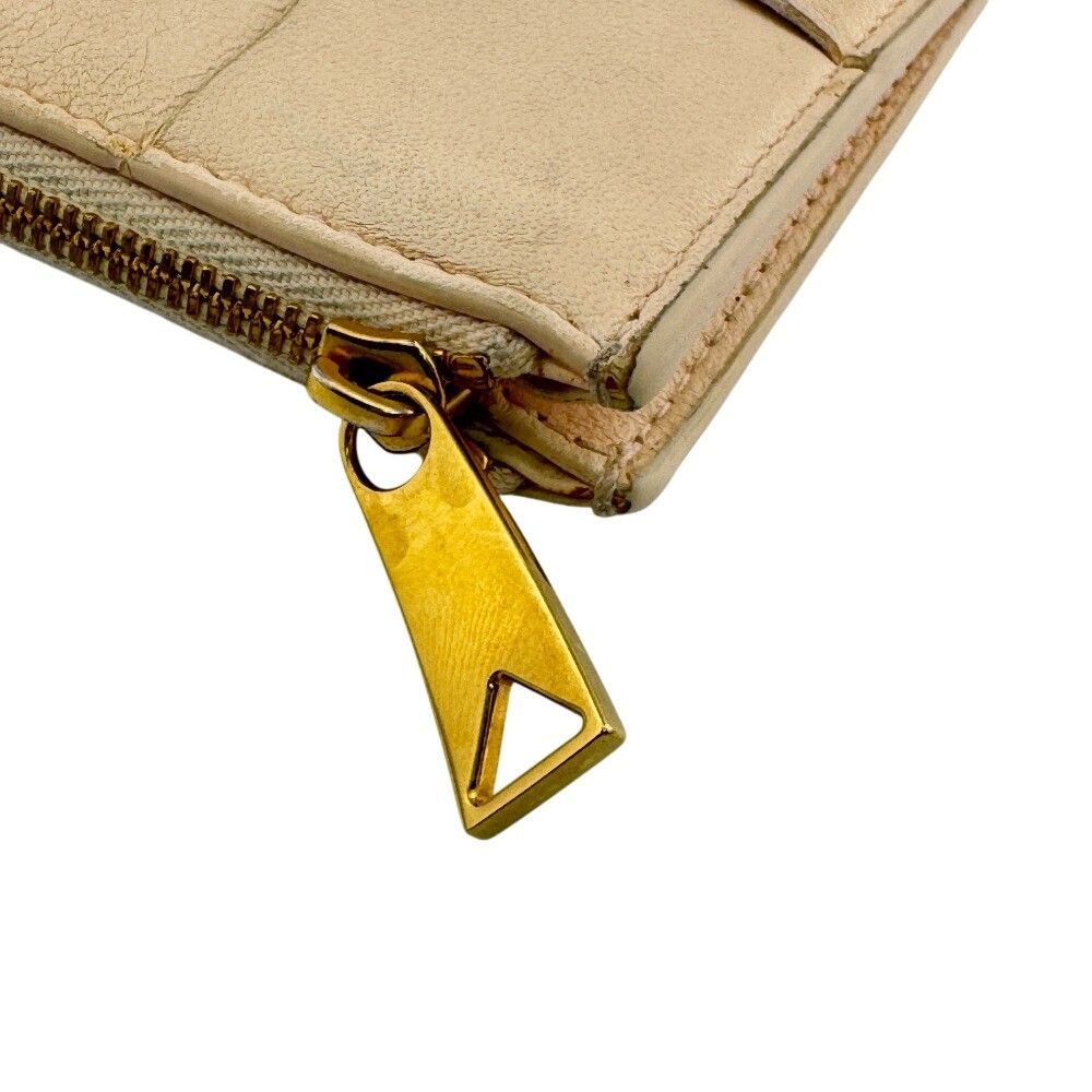 Bottega Veneta Maxi Intrecciato Leather Coin Purse Beige — view 4