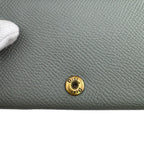 Dior Saddle Lotus Compact Wallet Leather Trifold Gray — view 8