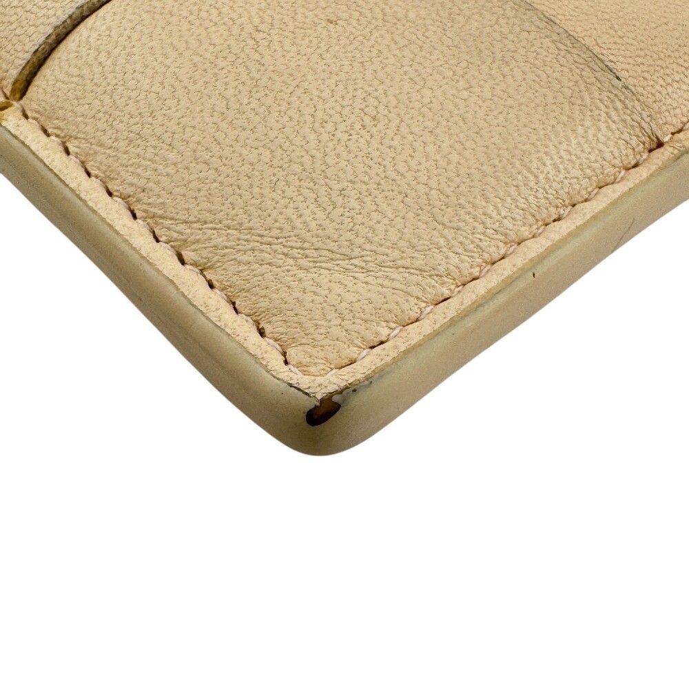 Bottega Veneta Maxi Intrecciato Leather Coin Purse Beige — view 2