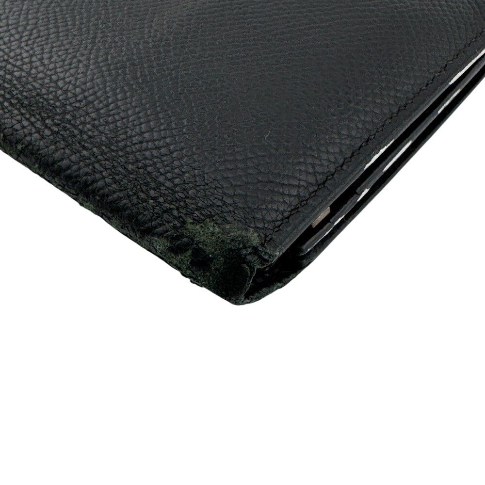 Hermes Bearn Soufflet Leather Wallet Black — view 3