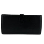 Hermes Bearn Soufflet Leather Wallet Black
