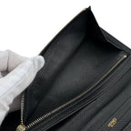 Hermes Bearn Soufflet Leather Wallet Black — view 6