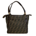 Fendi Zucca Leather Handbag Brown