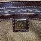 Fendi Zucca Leather Handbag Brown — view 7