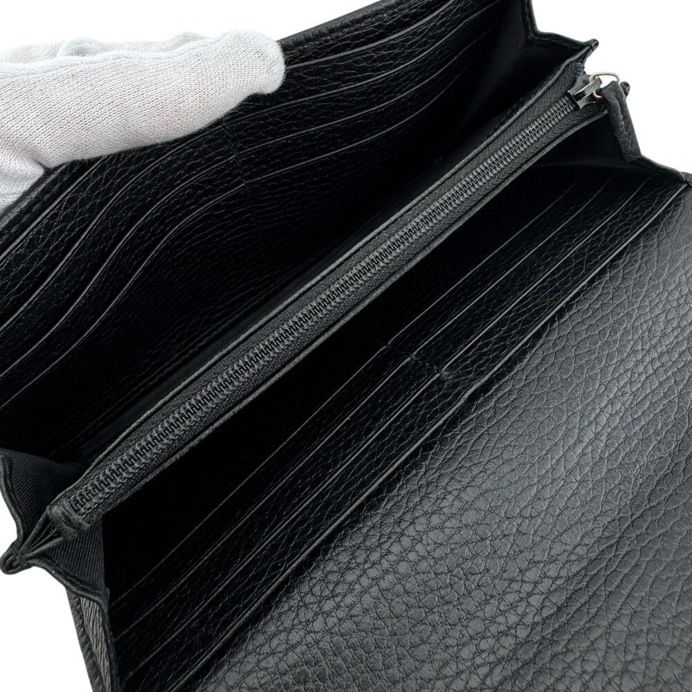 Gucci Continental Wallet GG Marmont Leather Black — view 6