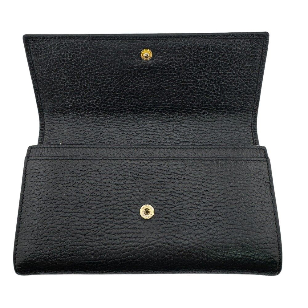 Gucci Continental Wallet GG Marmont Leather Black — view 4